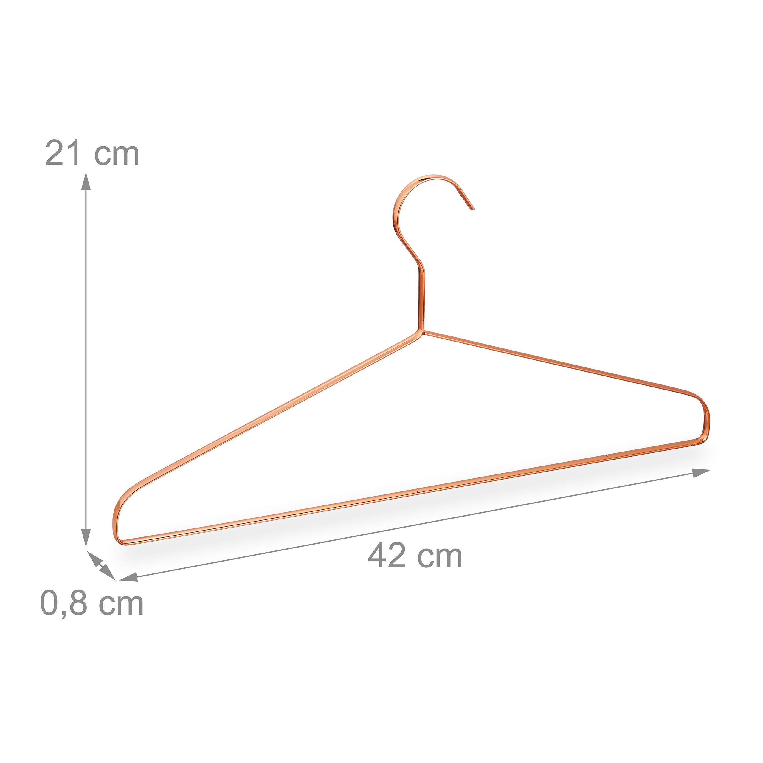 Relaxdays Kleiderbügel, 12er Set, für Hemden, Jacken & Hosen, platzsparend, Metall, 42 cm breit, schöne Bügel, Farbwahl
