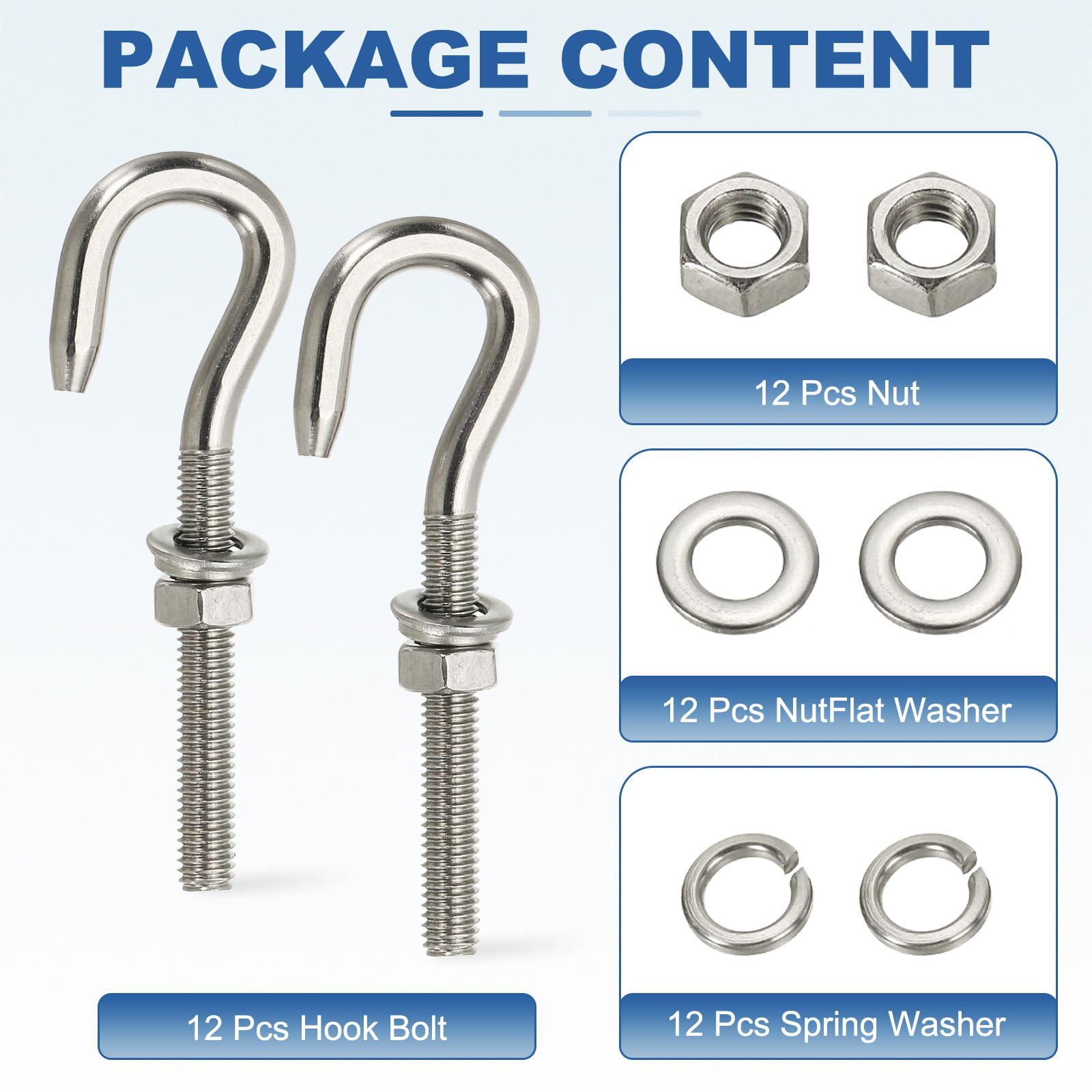 PATIKIL M5 Stainless Steel Eye Bolt - Image 4