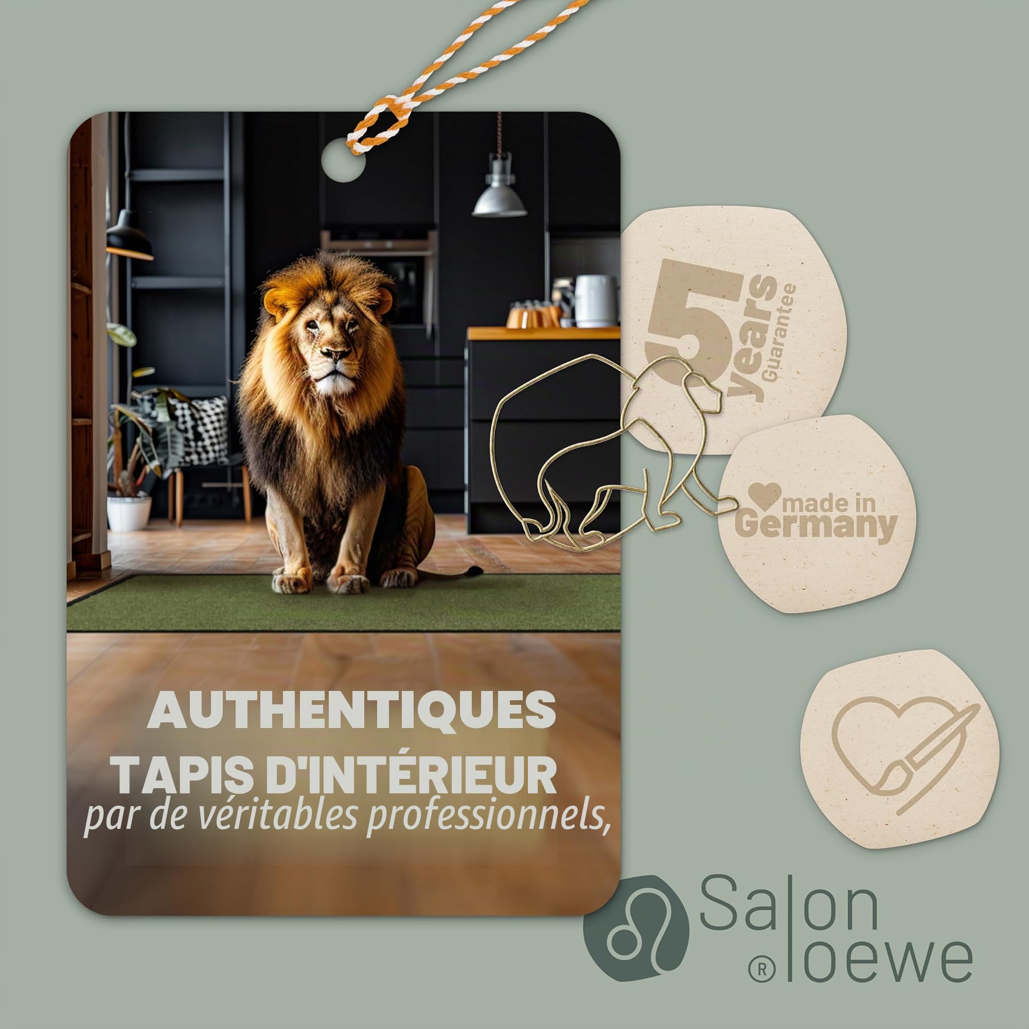 Salonloewe Paillasson Ciclamini I Paillasson et paillasson pour intérieur 50 x 75 cm