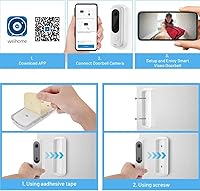 Vista 5 de H6 - Timbre de video inalámbrico WiFi, timbre inteligente con sistema de cámara WiFi, timbre de video con cámara de visión nocturna, sensor