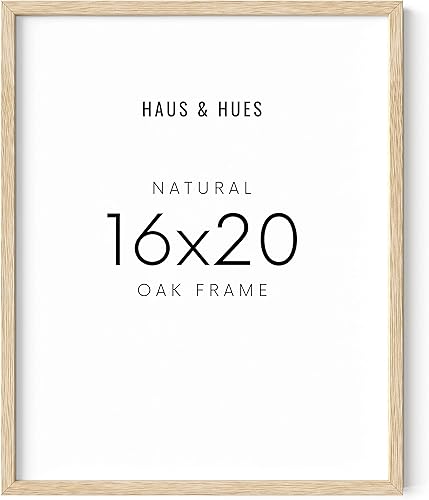 HAUS AND HUES - Juego de marcos de madera de roble beige de 16 x 20 pulgadas, 1 marco de madera natural de 16 x 20 para pósteres, marcos de madera