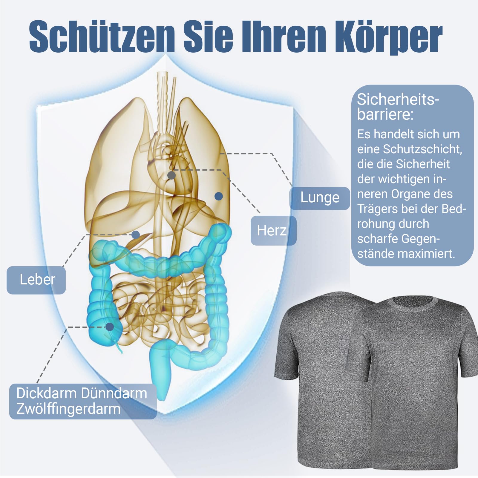 Schnittfeste Kleidung, Schnittschutzkleidung, Schnitt- und stichfeste Weste, Schutzkleidung der Stufe 5, Unisex-Erwachsene, leicht, für Polizei und Sicherheitskräfte