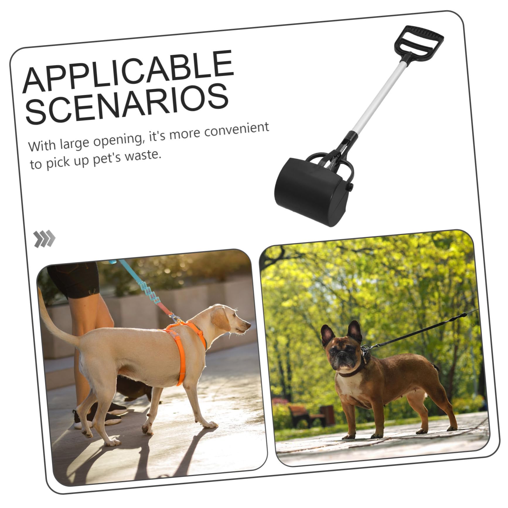 Ramasseur de Déjections pour Chien en Plastique Manche Long, Nettoyeur D'excréments d'animaux D'extérieur, Facile à Utiliser pour Protéger Vos Mains Couleur Aléatoire