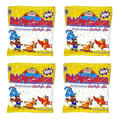 Miniatura 1 de Ziyad Mini malvaviscos gourmet Halal, sin cerdo, sin huevos, sin lácteos, sin gluten, perfectos para vacaciones y S'mores! 8.80 onzas (paquete de 4)