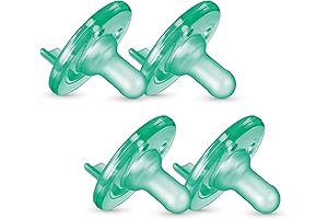 Philips Avent Soothie, Newborn Pacifier and Teether, Green/Green, 4-Pack