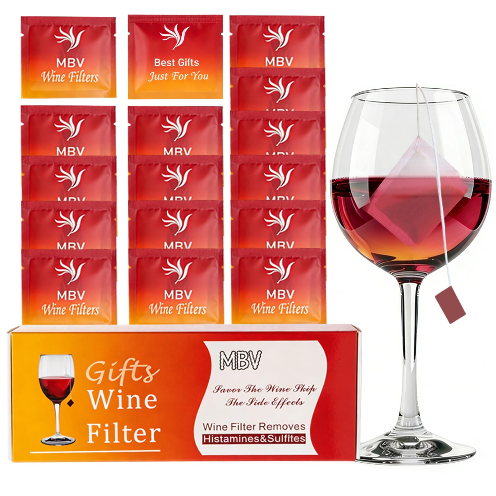 16 PCS Wine Filters, Wine Purifier To Remove Sulfite And Histamine