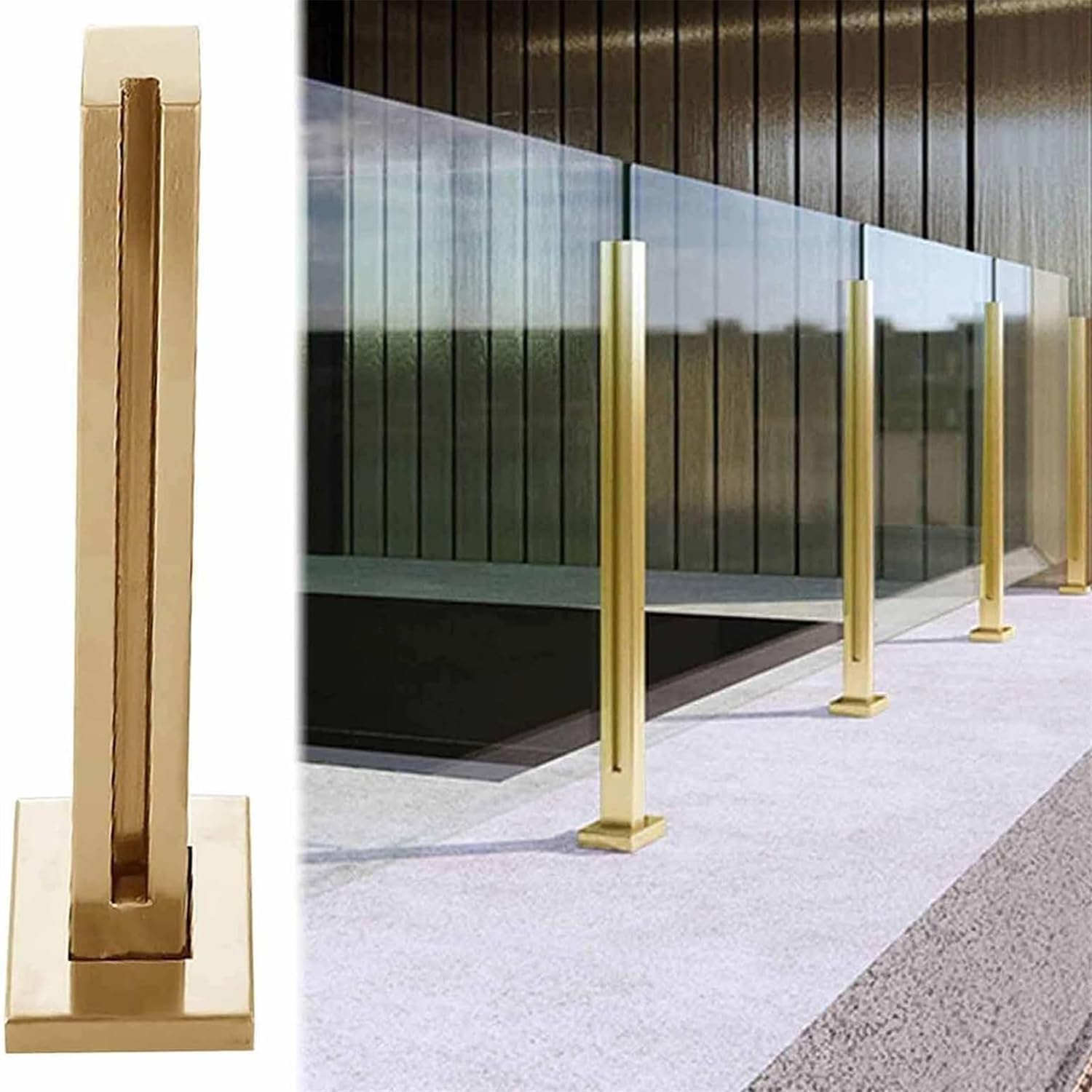 Garde-corps en verre et acier inoxydable contre les chutes sur balcon et escalier