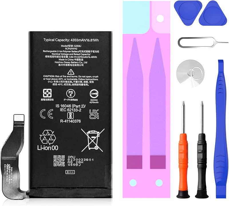 SHENMZ 4355mAh Battery for Pixel 7 GZE8U with Repair Tools | Replacement Battery for Google Pixel 7 GVU6C GQML3– Matching the Original 4355mAh Capacity