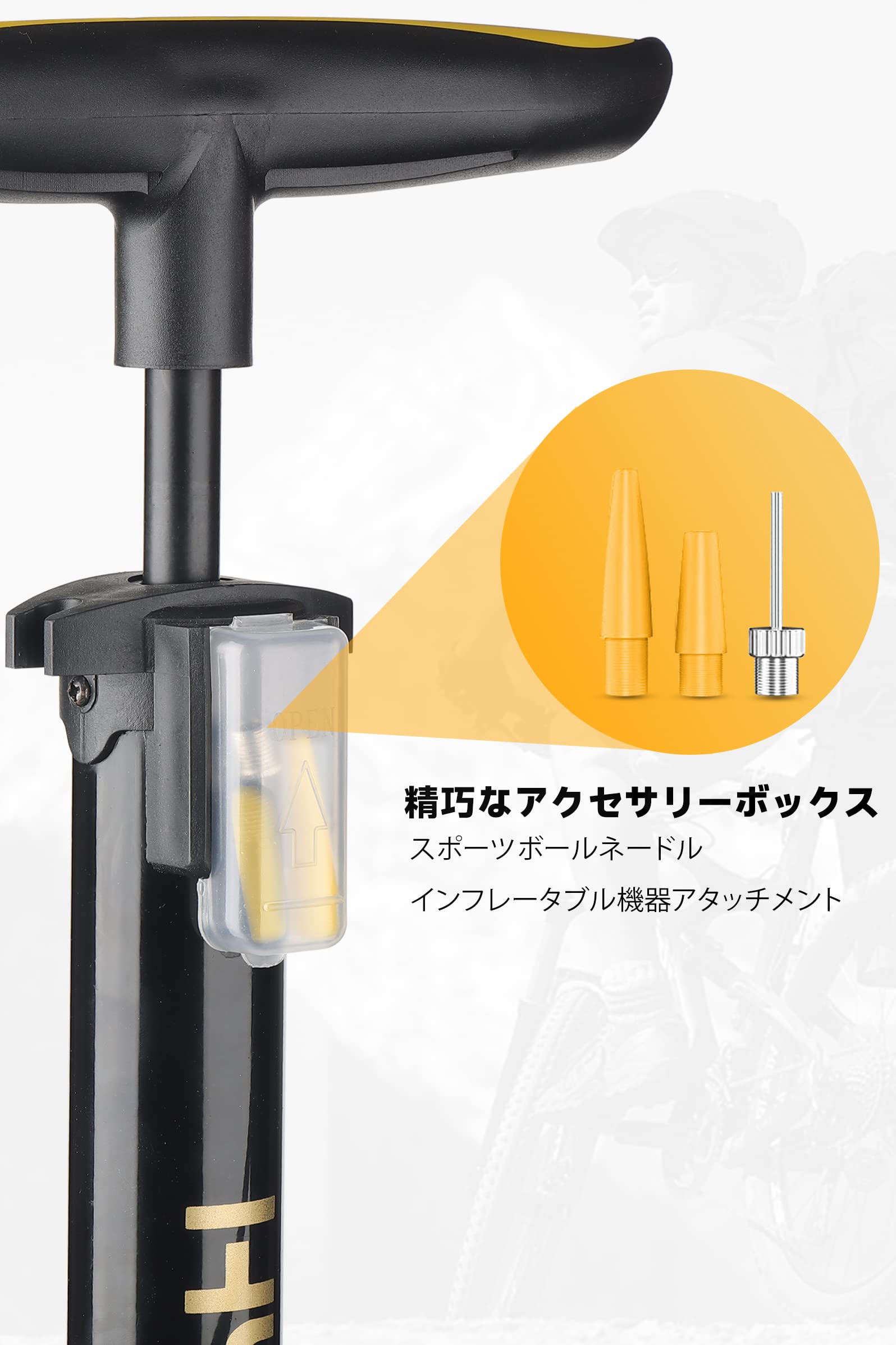 HILL エアポンプ 圧力計付き Amazon | 【全バルブ対応】HYCLINE 自転車 空気入れ: 160PSI圧力計