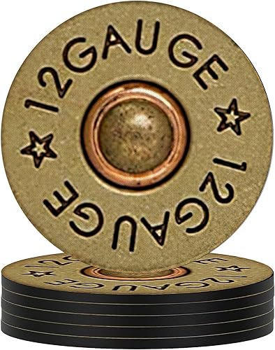 Miniatura 1 de Swooflia Posavasos para bebidas, mesa de café, calibre 12, vintage, de bronce, absorbente, juego de posavasos absorbentes de silicona para