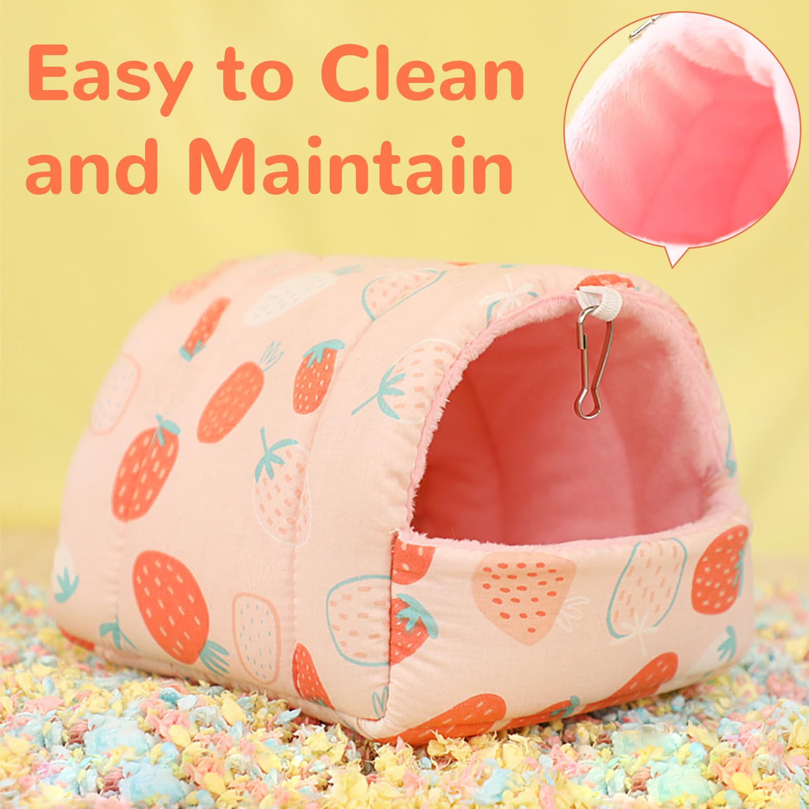 UZYXC Cama para Cobayas,Paquete de 1,Casita para Cobayas,Cueva Acogedora para Cobayas,Casita para Hámsters,Accesorios para Animales Pequeños Como Conejos Enanos,Chinchillas, Ardillas y Hurones — view 3