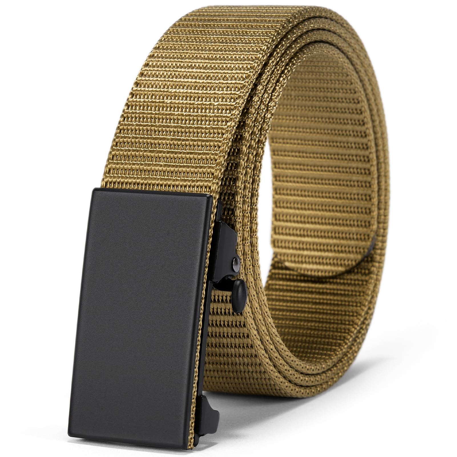 BOSTANTEN Ratchet Web Belt Men Nylon Golf Adjustable Work Mens Belt with Casual Pants