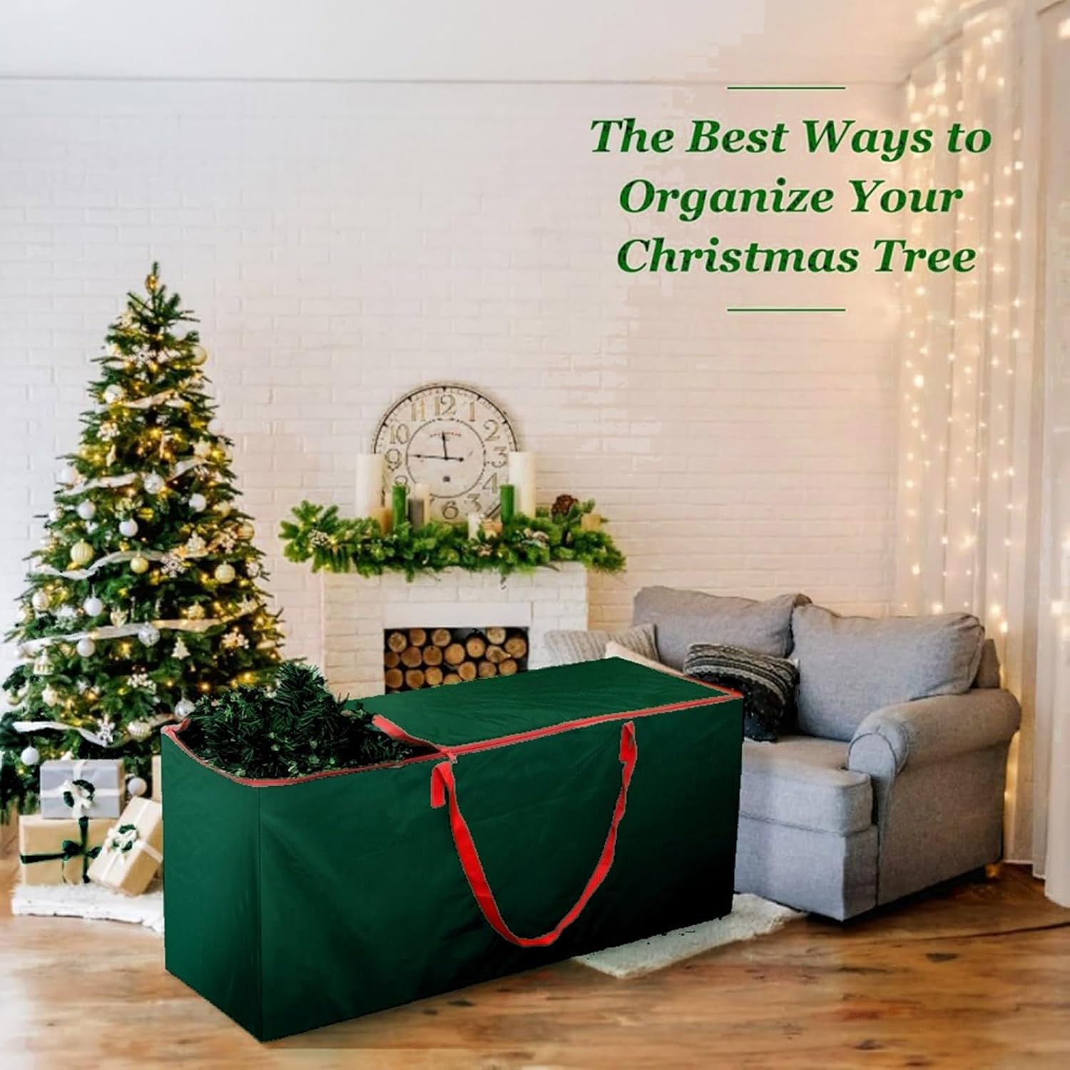 Christmas Tree Storage Bag Large Wreath Storage Container Heavy Duty Home For Christmas Decoration