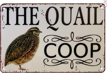 Funny Metal Bar Signs Quail Coop White Sign Metal Sign Tin Signs Vintage Funny Signs Unique Home Decorations Cute Wall Decor Metal Poster for Bedroom Office Kitchen 8x12 inch