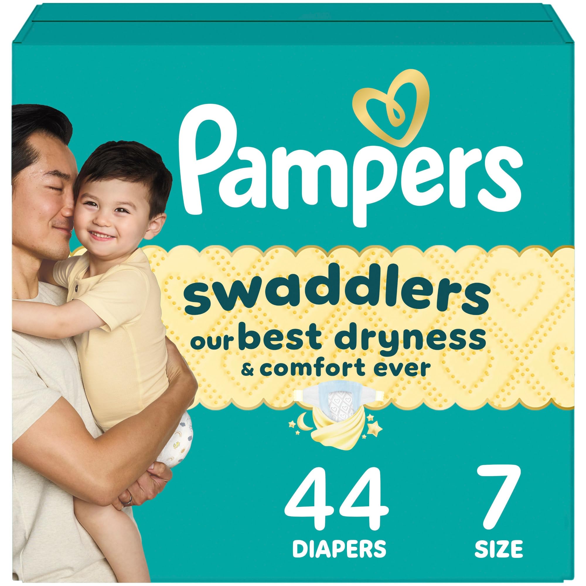 Pampers Swaddlers Diapers - Size 7, 44 Count, Ultra Soft Disposable Baby Diapers