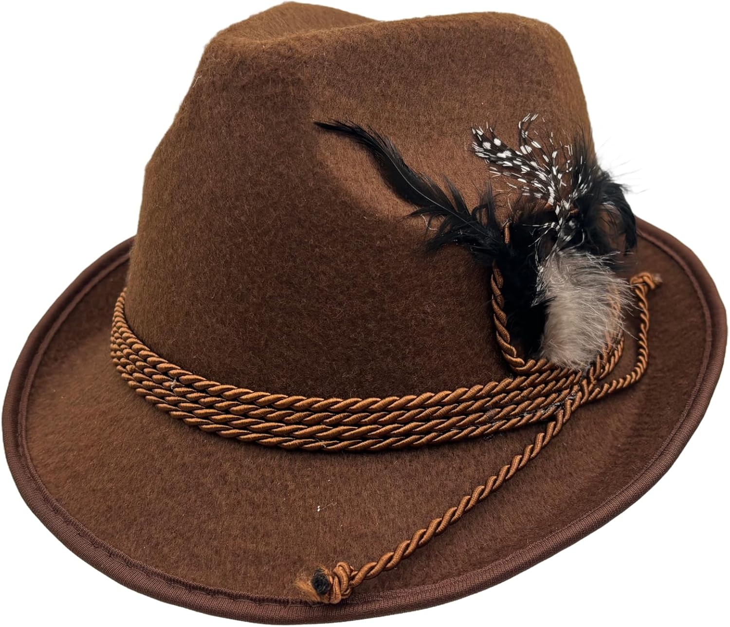 Nicky Bigs Novelties Deluxe Oktoberfest Alpine Hat Adults German Tyrolean Fedora Bavarian Yodeler Costume Adjustable Size - Image 2