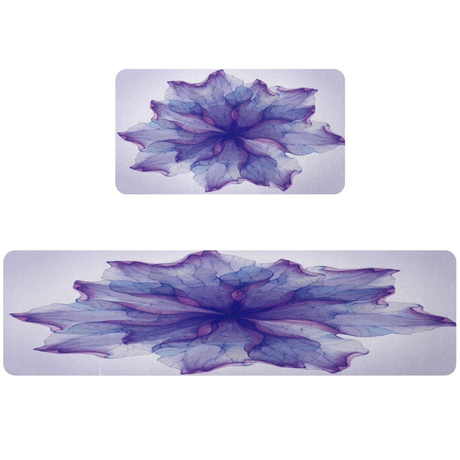 Alfombrillas de cocina VAPOKF moradas lavables y antideslizantes