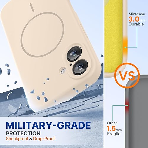 Miniatura 1253 de Miracase - Funda diseñada para iPhone 11 con protector de pantalla, funda de goma de silicona líquida, protección total contra caídas y a prueba