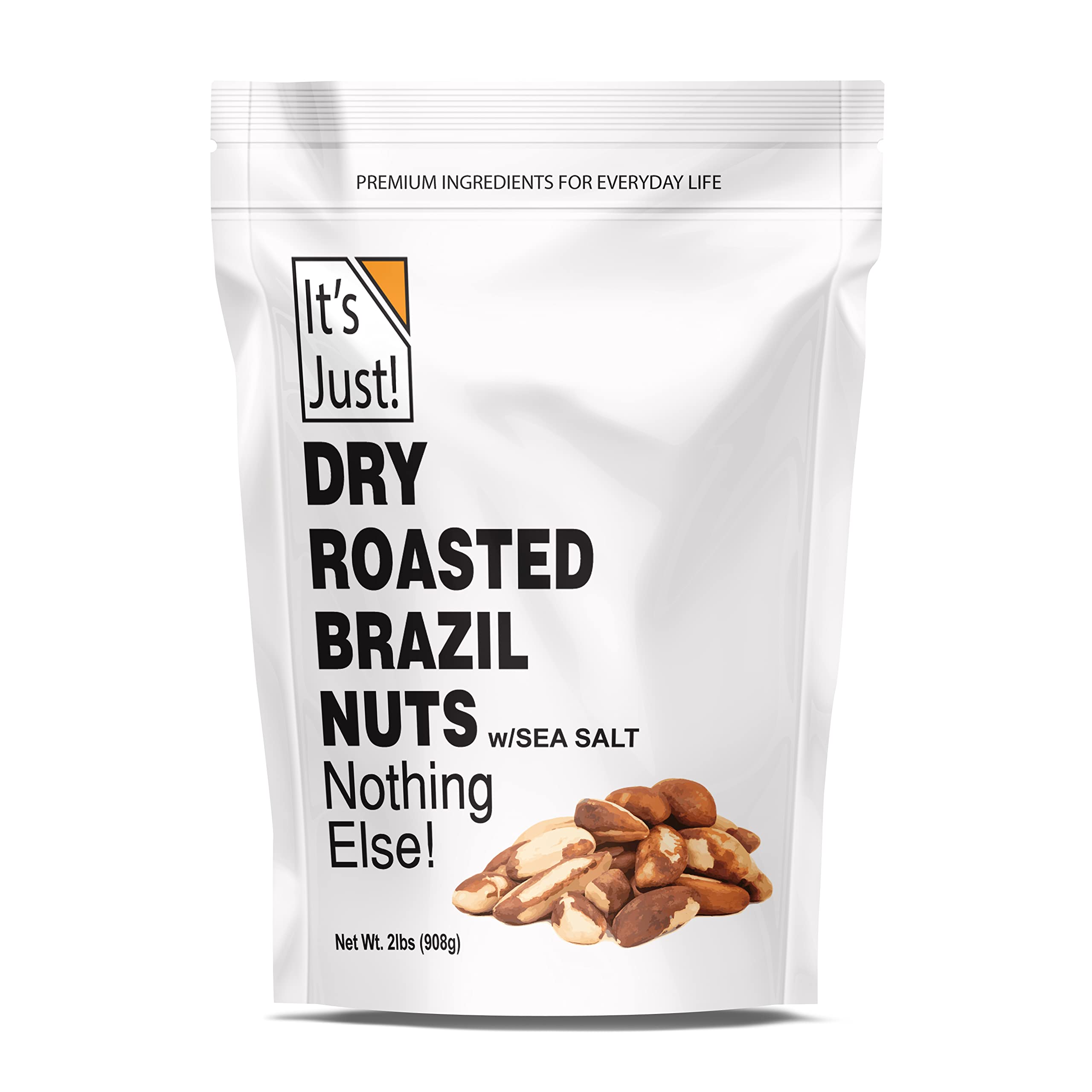It's Just - Brazil Nuts, 2lbs, Product of Peru, Roasted & Salted, Packaged in USA (Dry Roasted/Sea Salt, 2 Pound (Pack of 1))