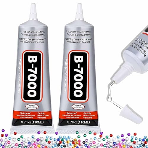 B-7000 - Pegamento súper adhesivo B7000 de 3.7 fl oz3.7 oz (paquete de 2) - Pasta de pegamento de resistencia industrial para manualidades, ropa,