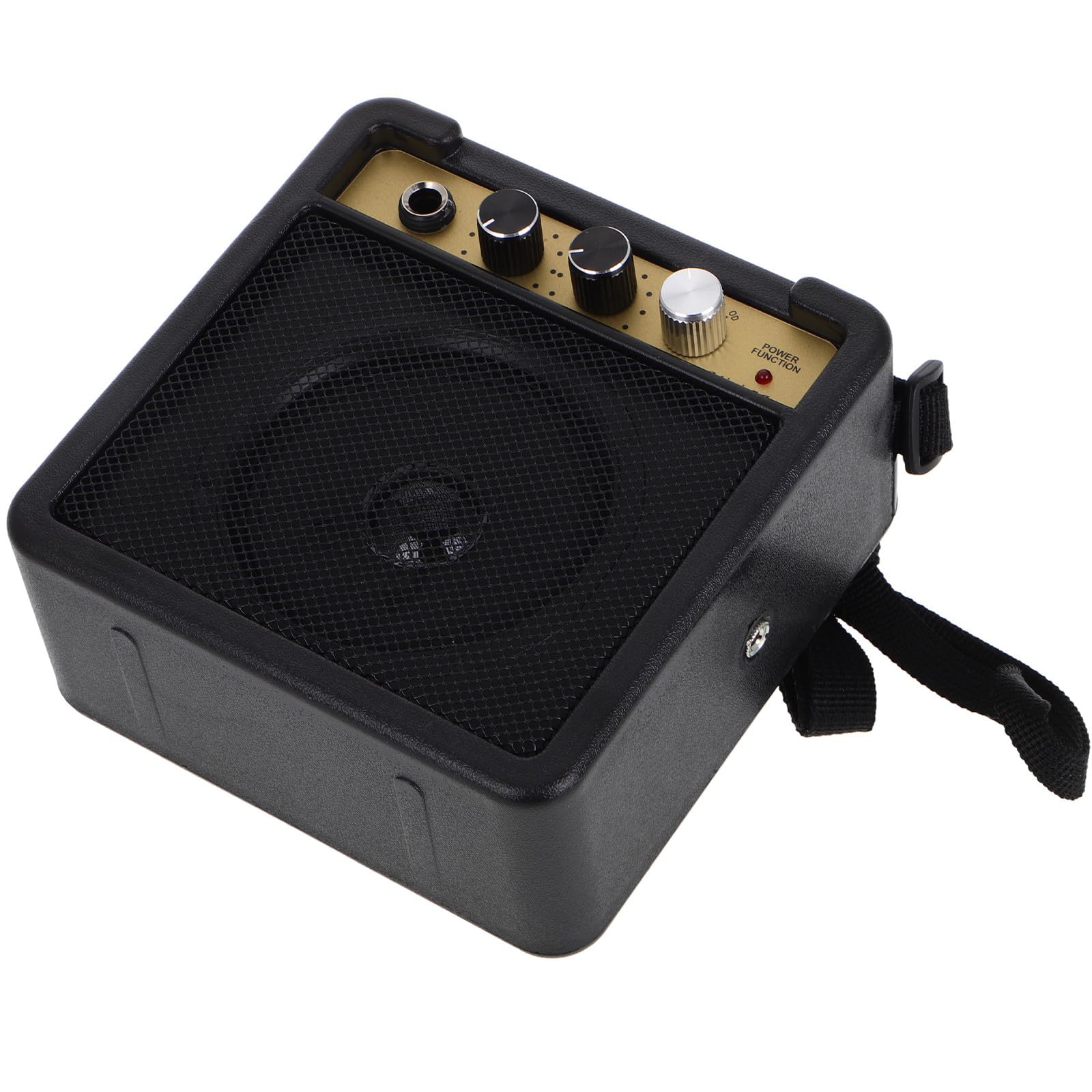 Abaodam Mini Amplificatore per Chitarra Elettrica 5w Portatile Cavo Audio e Adattatore, Amplificatore Valvolare Compatto per Basso e Chitarra, Altoparlante Pratico per Esercizi e Piccole