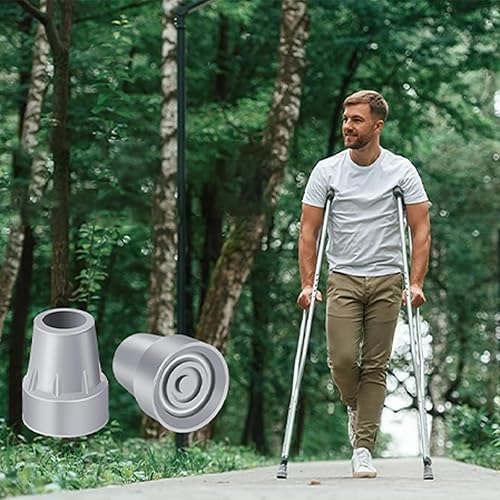 Miniatura 5 de Puntas de muletas de 78 pulgadas, accesorios de goma de alta resistencia, puntas de caña de goma, paquete de 4