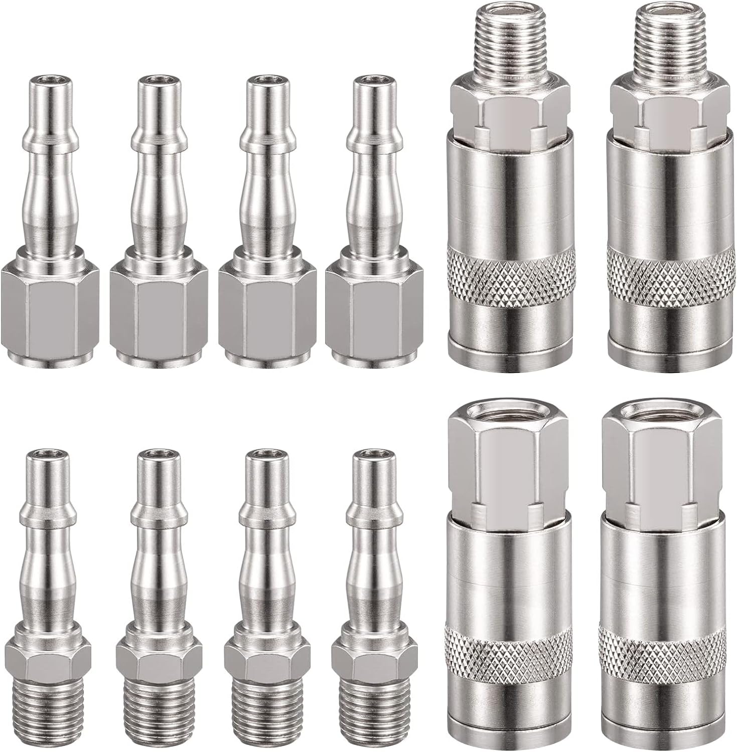 Noosverl 12 Pcs Air line Connectors, 1/4 Male Airline Fittings - Image 2