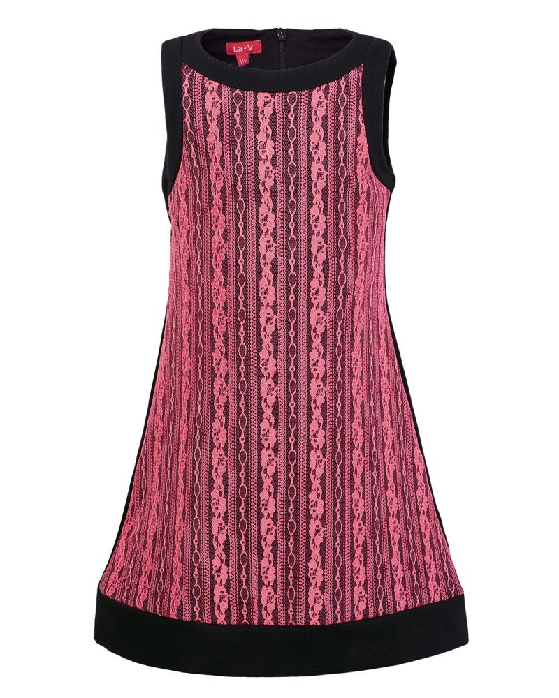 La-V Sukienka dziewczęca, Rosa, 116 cm