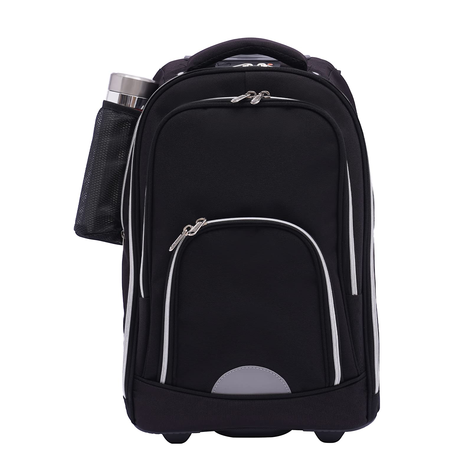 Mochila con ruedas, maleta con ruedas, 45 l, equipaje de mano, altura ajustable, mochila de viaje con ruedas, para viajes, escuelas, compras