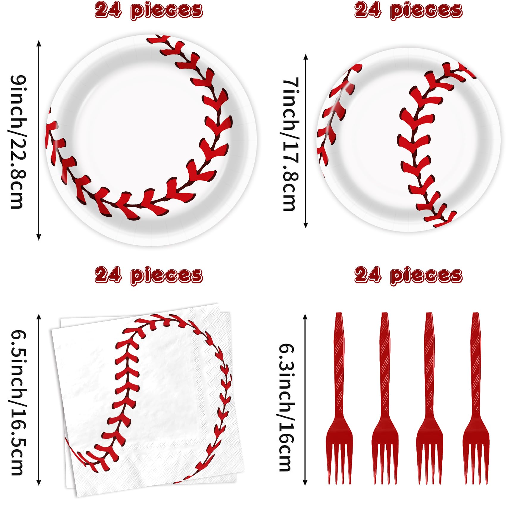Fournitures de fête de baseball, ensemble de décorations d