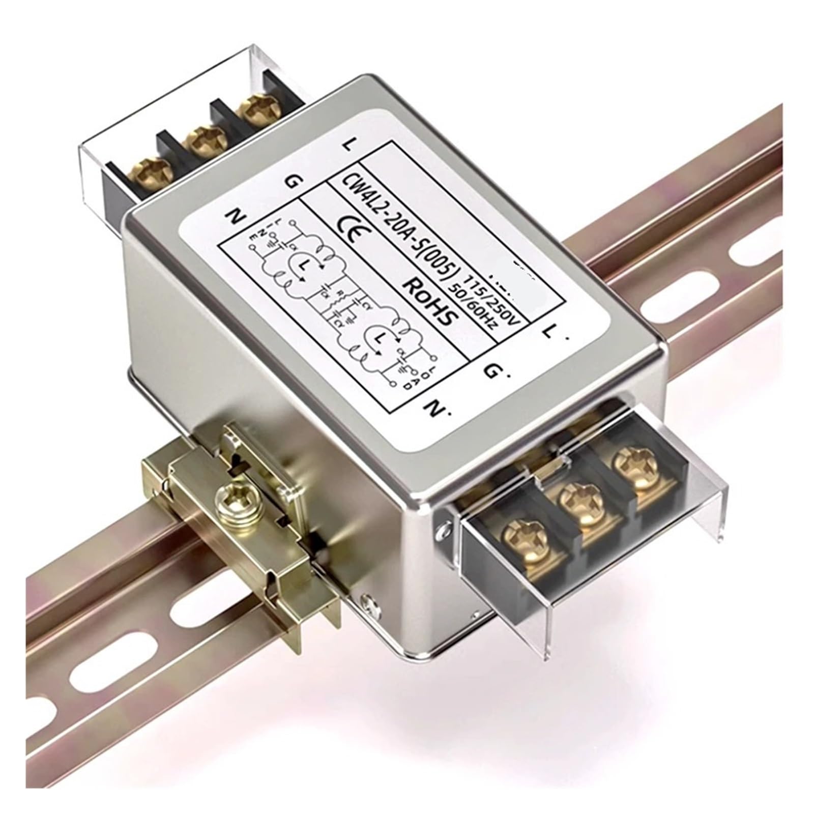 YTMJPQQJI CW4L2-40A-S(005) Single-Phase 220V Power Filter AC Power Anti-Interference CW4L2-40A-S