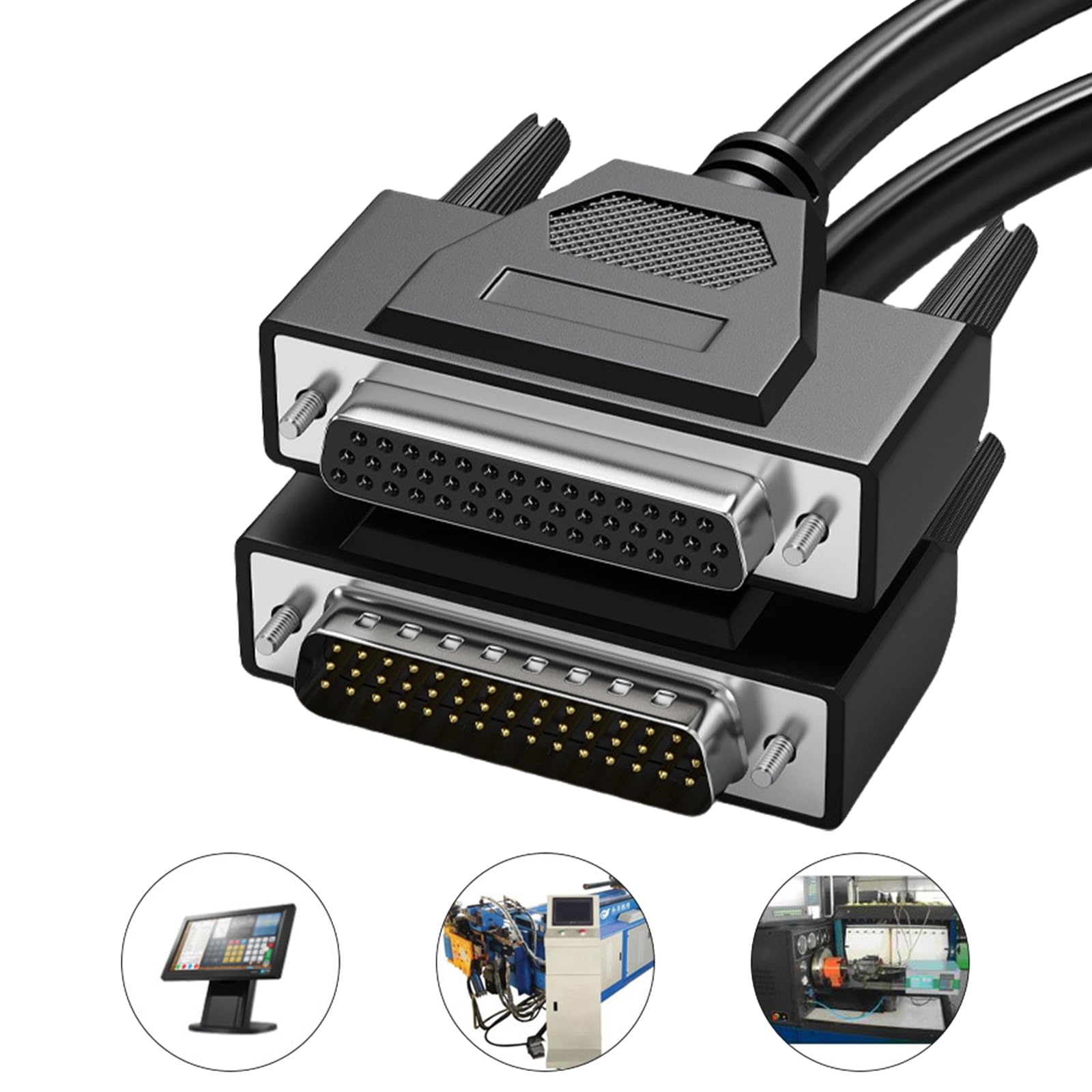 Maschio del PVC DB44 al porto parallelo di serie delle trecce del di alluminio del cavo femmina/maschio per il computer e le macchine