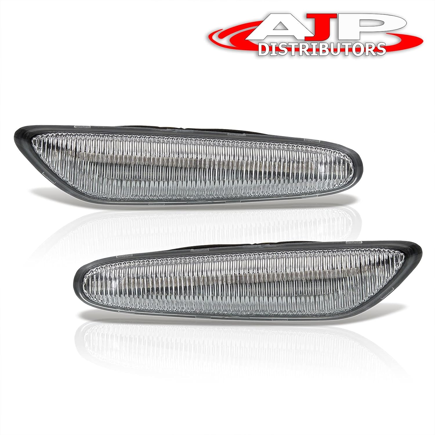 AJP Distributors Clear Lens Amber Sequential LED Front Fender Side Marker Lights Turn Signal Indicator Lamps Pair Compatible/Replacement For E82 E88 E90 E91 E92 E93 E46 E60 E61 M5 E83 X3 1 3 5 Series