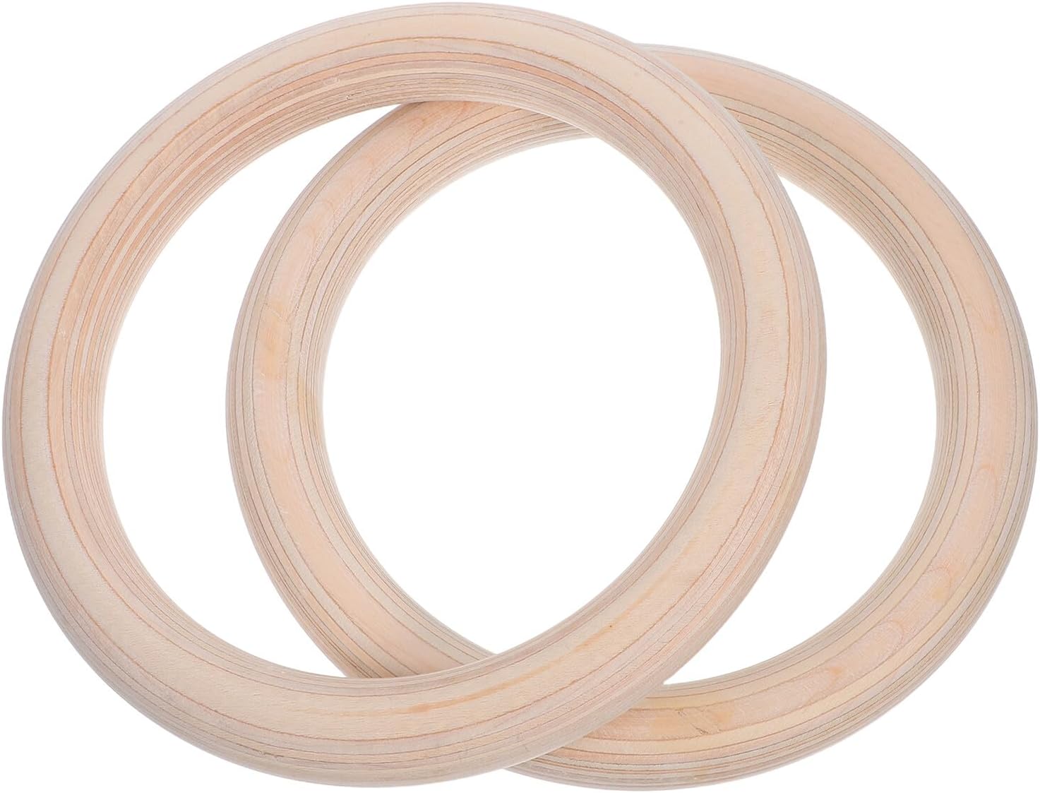 Gymnastic Rings Wooden Pull up Rings 2pcs Set for Home Gym Strength Training Calisthenics Equipment Full Body Workout for Men and Women