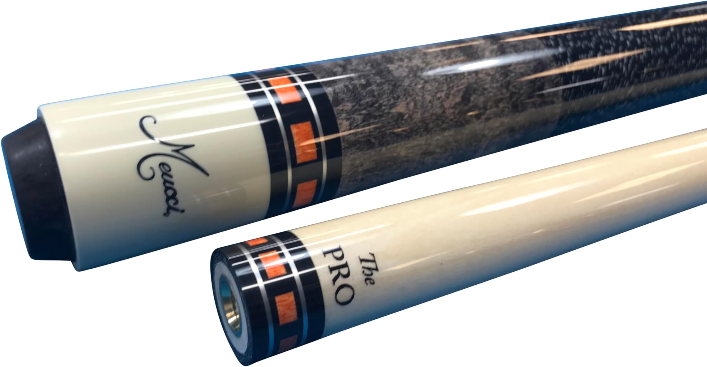 Meucci SB3-O Handcrafted Billiards Pool Cue Stick PRO Shaft - Orange + Hard CASE