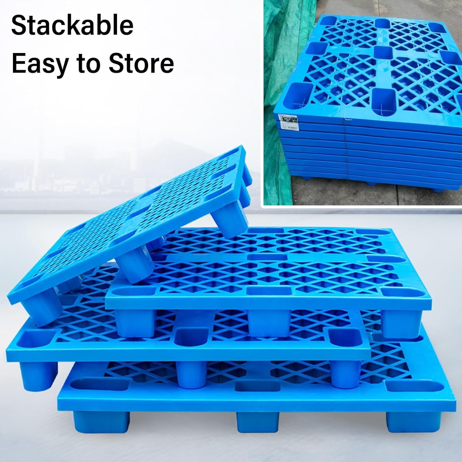 Wytrzymała Paleta Transportowa Do Wózków Widłowych, Lekka Plastikowa Platforma Podłogowa Do Przechowywania W Restauracjach, Kuchniach, Sklepach, Superma, 5 Pack, 120x80cm/47.2x31.5 in
