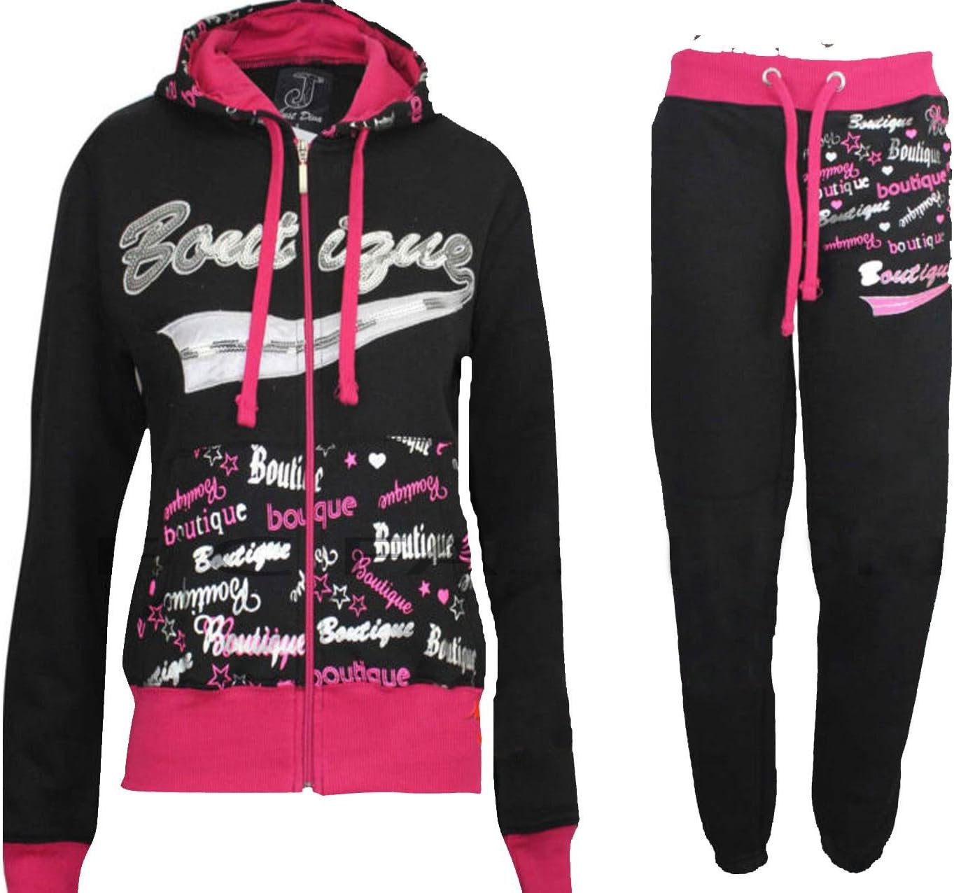 Womens Tracksuit Ladies Sports Gym Sweatshirt Pants Trouser Zipped Track Suit