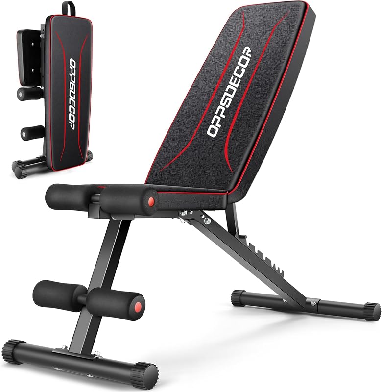 Weight Bench for Home Gym, ASTM-Certified 660LBS Fast Foldable Workout Bench for Home Gym, 8 Adjustable and 30in Extended Backrest for Bench Press Incline/Flat/Decline Dumbbell Exercise