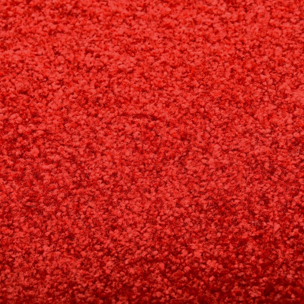 vidaXL Zerbino Lavabile Moquette Tappetino Entrata Esterno Complementi Arredo Tessili Casa Tappeto Stuoino Ingresso Passatoia Rosso 90x150 cm