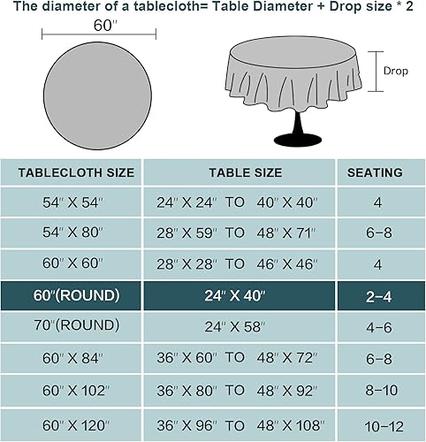 Miniatura 10 de FantasDecor Mantel rectangular con textura de lino, impermeable, a prueba de derrames, sin arrugas, rectangular, para comedor y uso al aire libre,