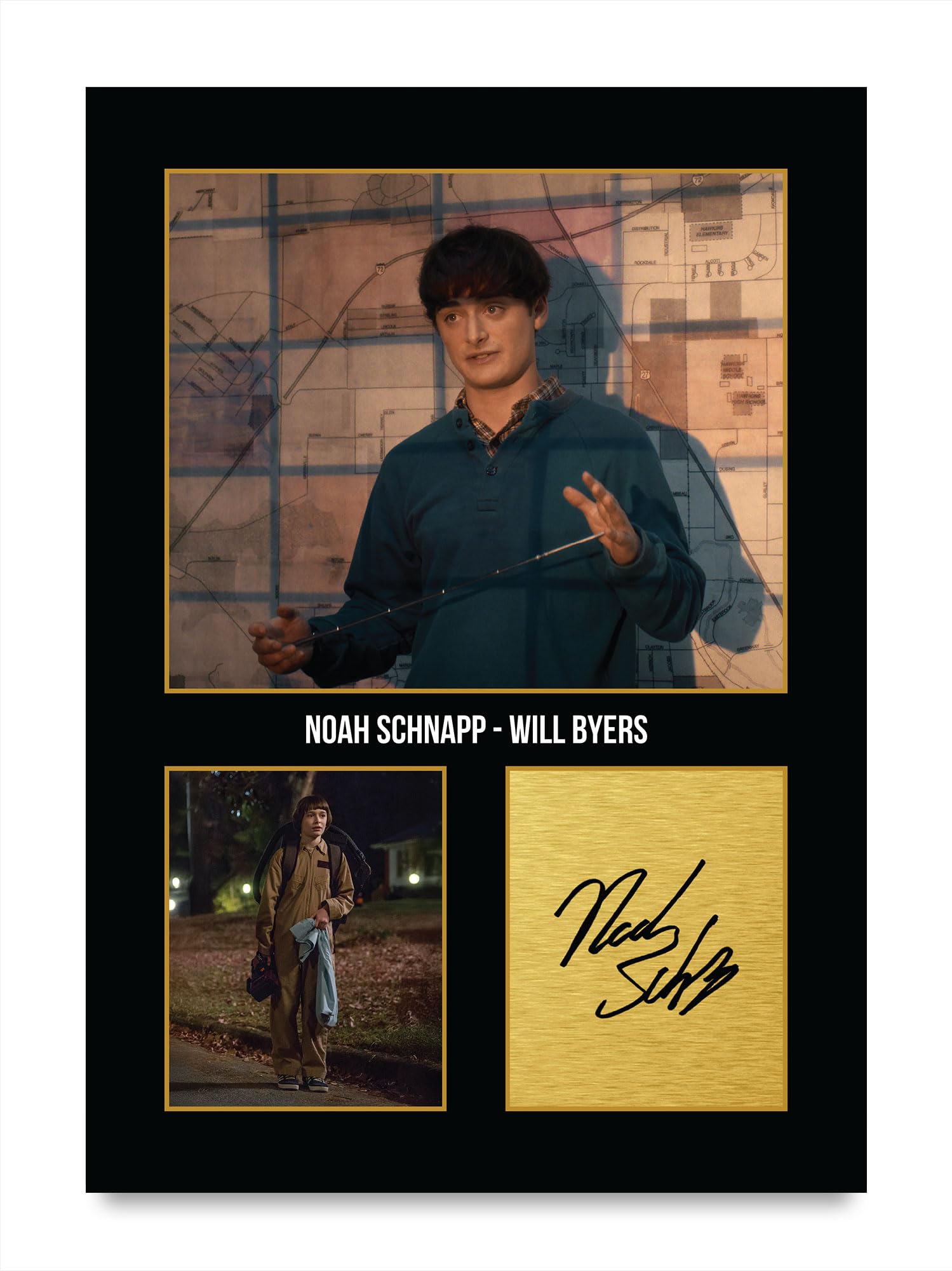 HWC Trading Noah Schnapp Stranger Things Will Byers Cadeaux Imprimé Signé Autographe Photo pour les fans d’émissions de télévision - A4 Impression Uniquement (ID-005216)