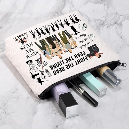 Miniatura 3 de VAMSII Walking-d Inspired Gifts - Bolsa de maquillaje para amantes de los zombies, regalos para fanáticos de la serie de televisión, bolsa de