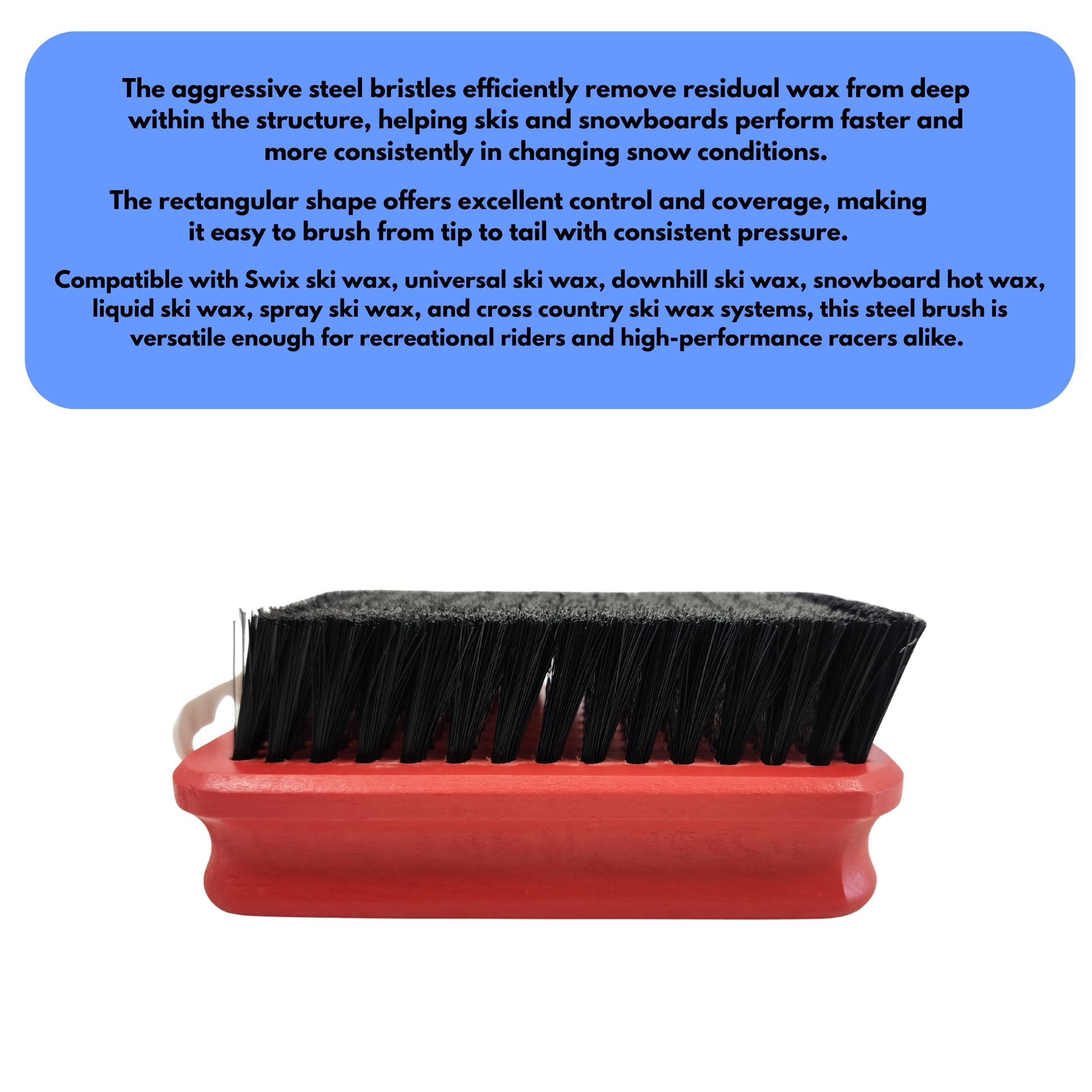 Swix T0179B Steel Brush | robuste Qualität, vielseitig einsetzbar, effektive Pflege, sauberes Finish