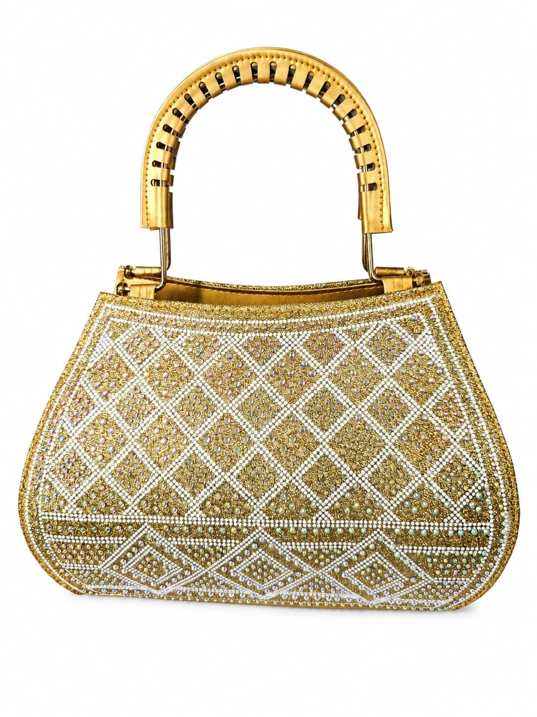 Women's Bridal Handbag with Detachable Shoulder Strap | Rhinestone Party Purse | Designer Wedding Evening Bag for Women-picture-14