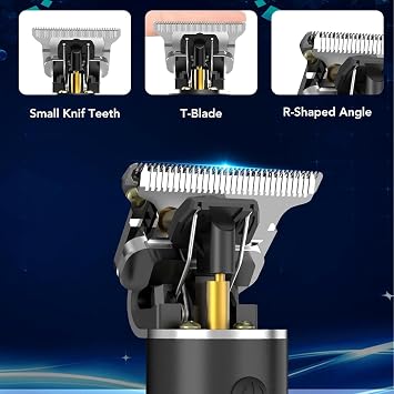 Haarschneidemaschine Profi Bartschneider für Männer Elektrischer Haar- und Barttrimmer Konturenschneider mit 4 Kämmen LED-Anzeige Geschenk zum Vatertag