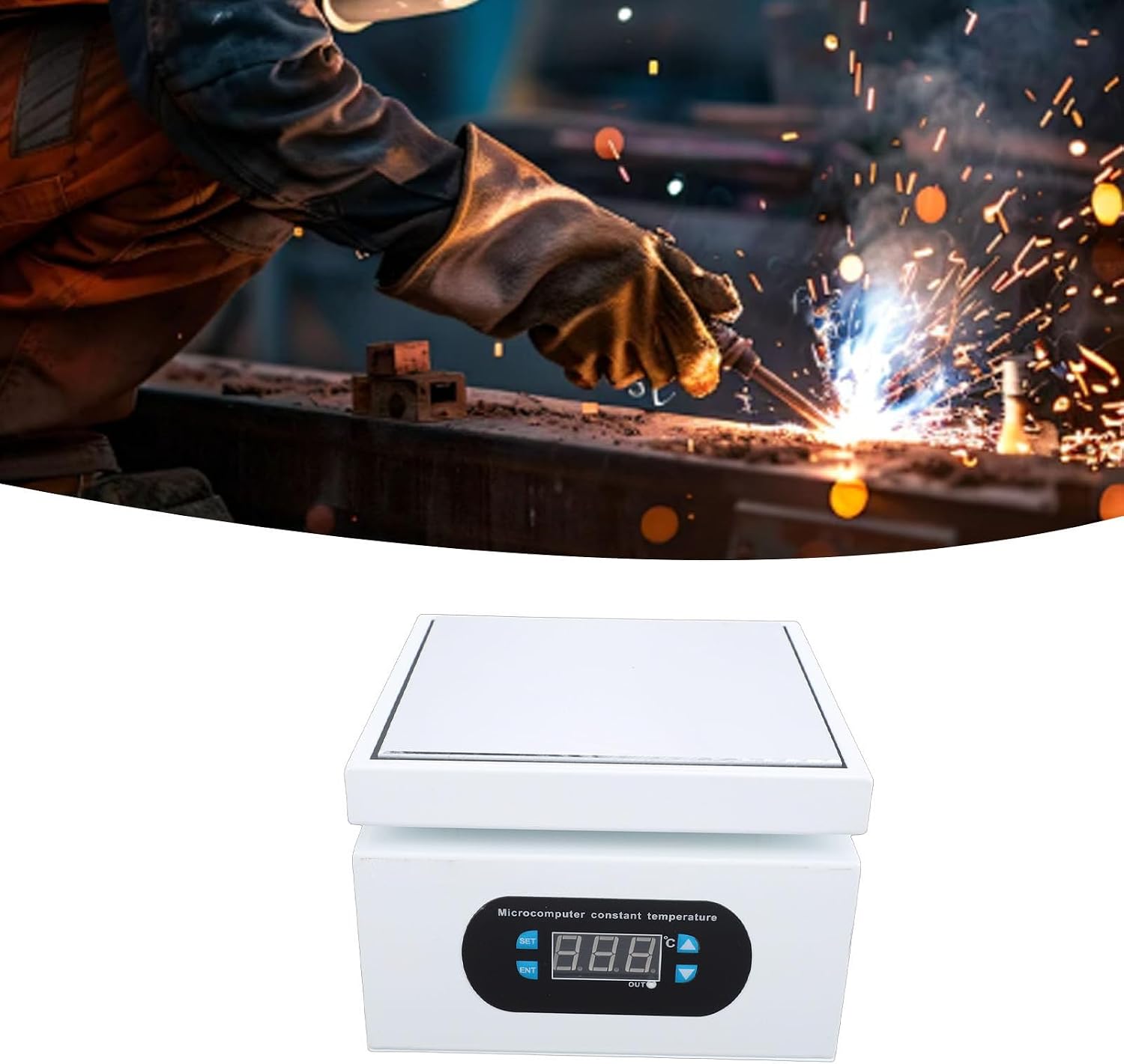 Garosa 500W Soldering Hot Plate with LED Display Microcomputer Preheat Station Plate for Electronics BGA Rework and Laboratory Welding (US Plug)