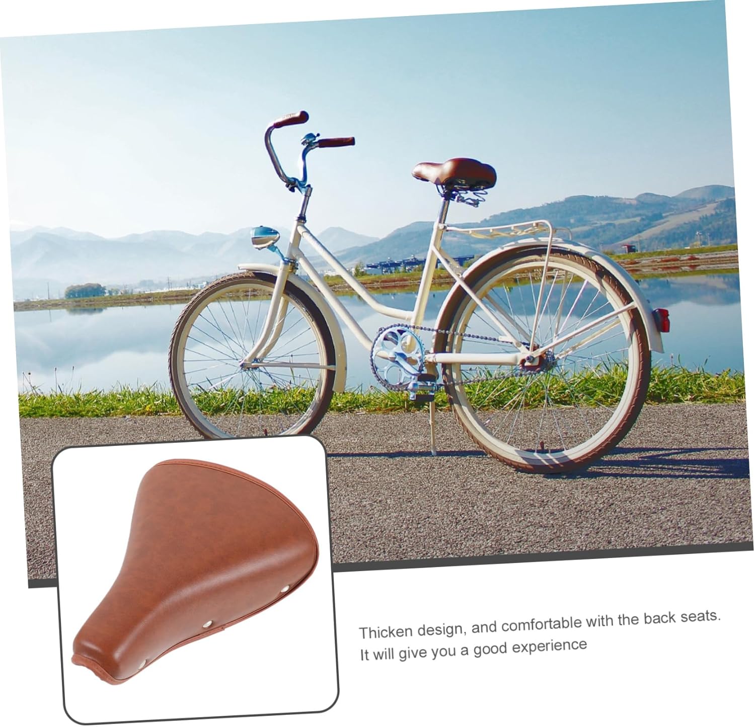 KICHOUSE Printed Retro Saddle High Elasticity Seat for Mountain Biking Easy Install Bike Seat
