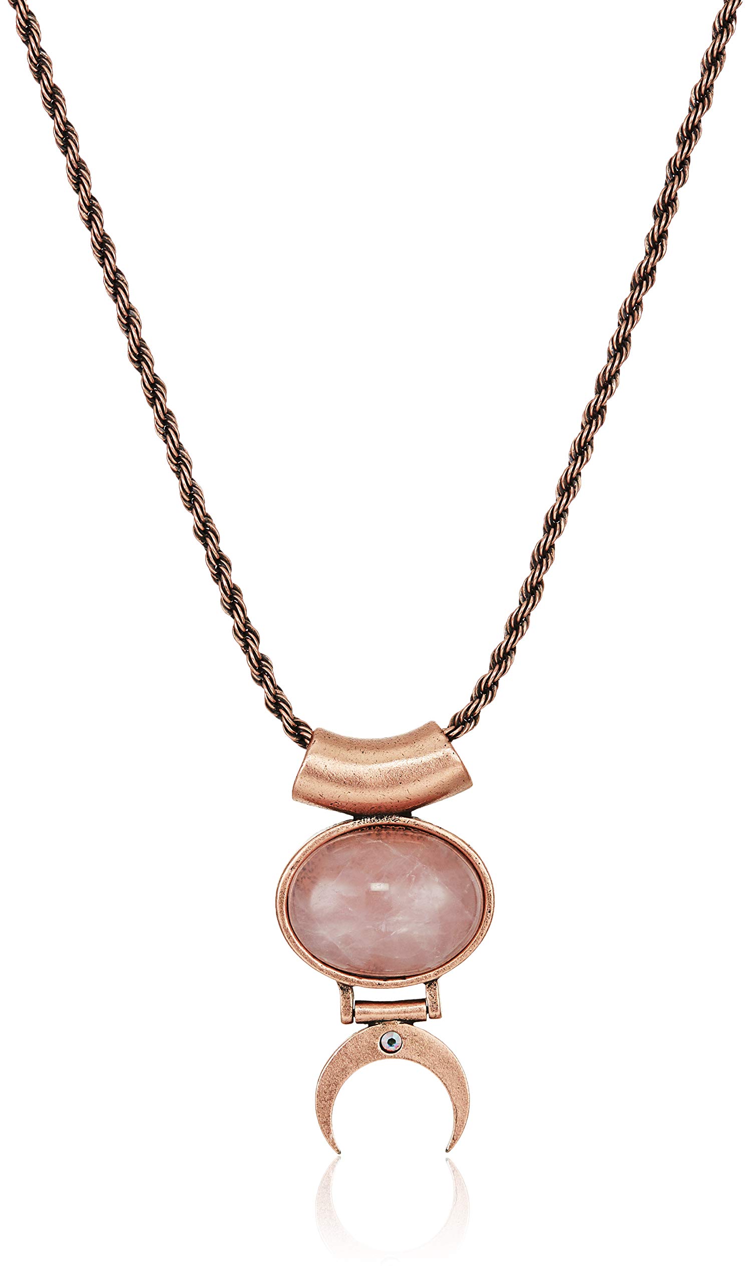 Alex and AniWomen's Rose Quartz 22 inch Adjustable Necklace, Rafaelian Antique Rose