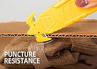 Vista 4 de T TOVIA SK2 - Cortador de caja de seguridad, abridor de paquetes de hoja oculta de acero inoxidable con divisor de cinta para cajas de cartón