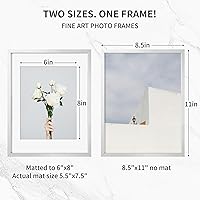 Vista 523 de Fun Memories Portarretratos de metal de 16 x 20 pulgadas con paspartú de 11 x 14 pulgadas, acabado de aluminio cepillado, parte delantera de vidrio